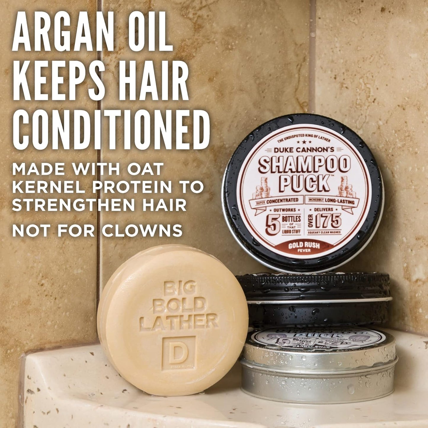 Men'S Shampoo Puck, 4.5 Oz. - over 175 Washes/Sulfate-Free (GOLD RUSH, 4.5 Oz (Pack of 1))