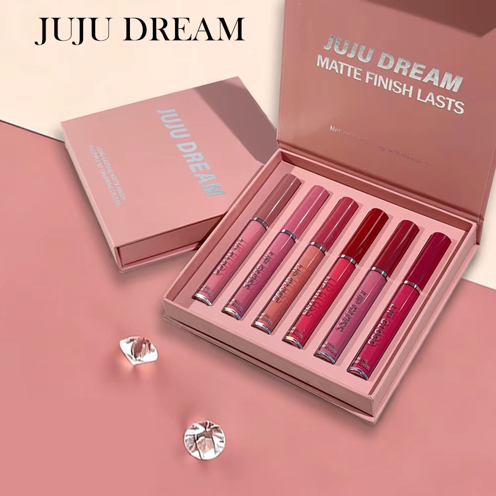 LuxeMatte™ by Handaiyan – 6-Piece Waterproof Matte Lipstick Set