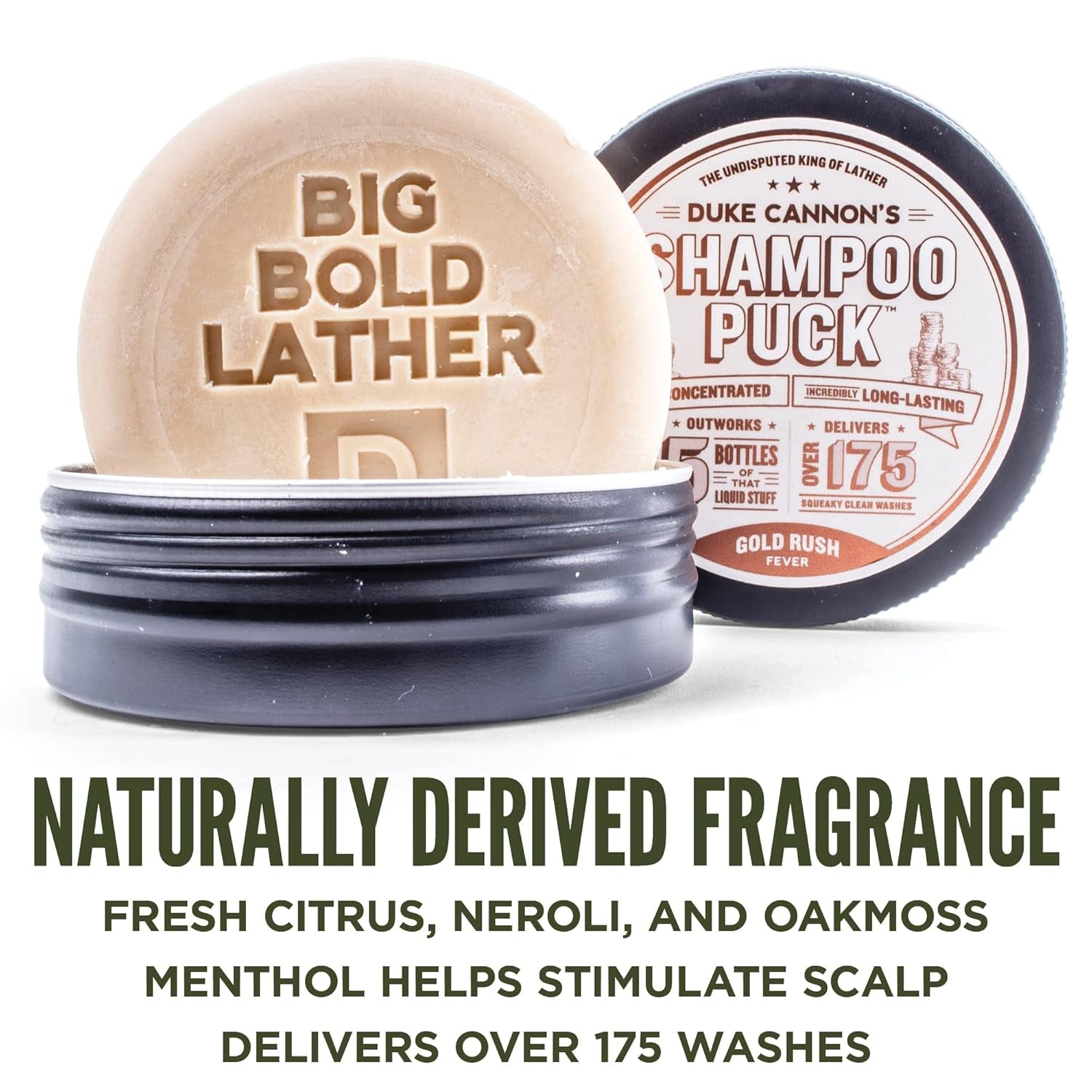 Men'S Shampoo Puck, 4.5 Oz. - over 175 Washes/Sulfate-Free (GOLD RUSH, 4.5 Oz (Pack of 1))