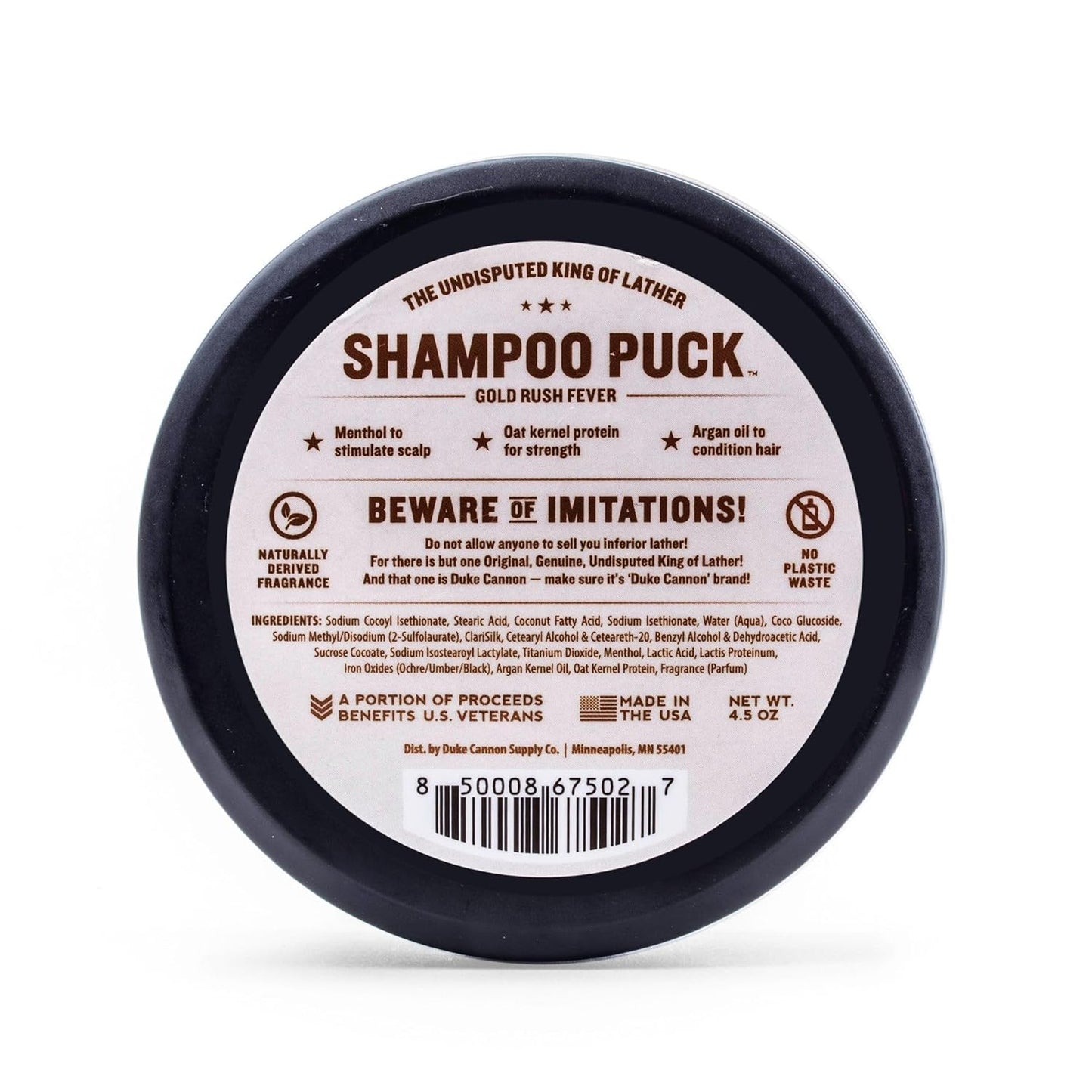 Men'S Shampoo Puck, 4.5 Oz. - over 175 Washes/Sulfate-Free (GOLD RUSH, 4.5 Oz (Pack of 1))