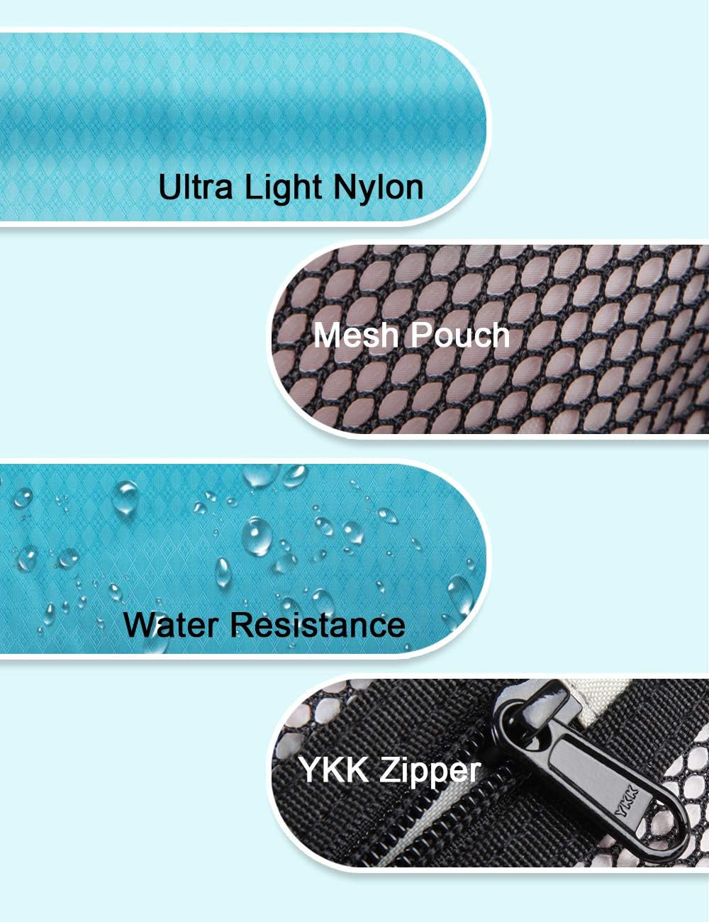 Travel Toiletry Bag,Dopp Kit Case,Ultra-Light Cosmetics Bag Makeup Organizer (Turquoise)